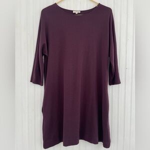 Aritzia Wilfred Free Women's Wine Maroon Burgundy Cober Dress Oversized Size XXS